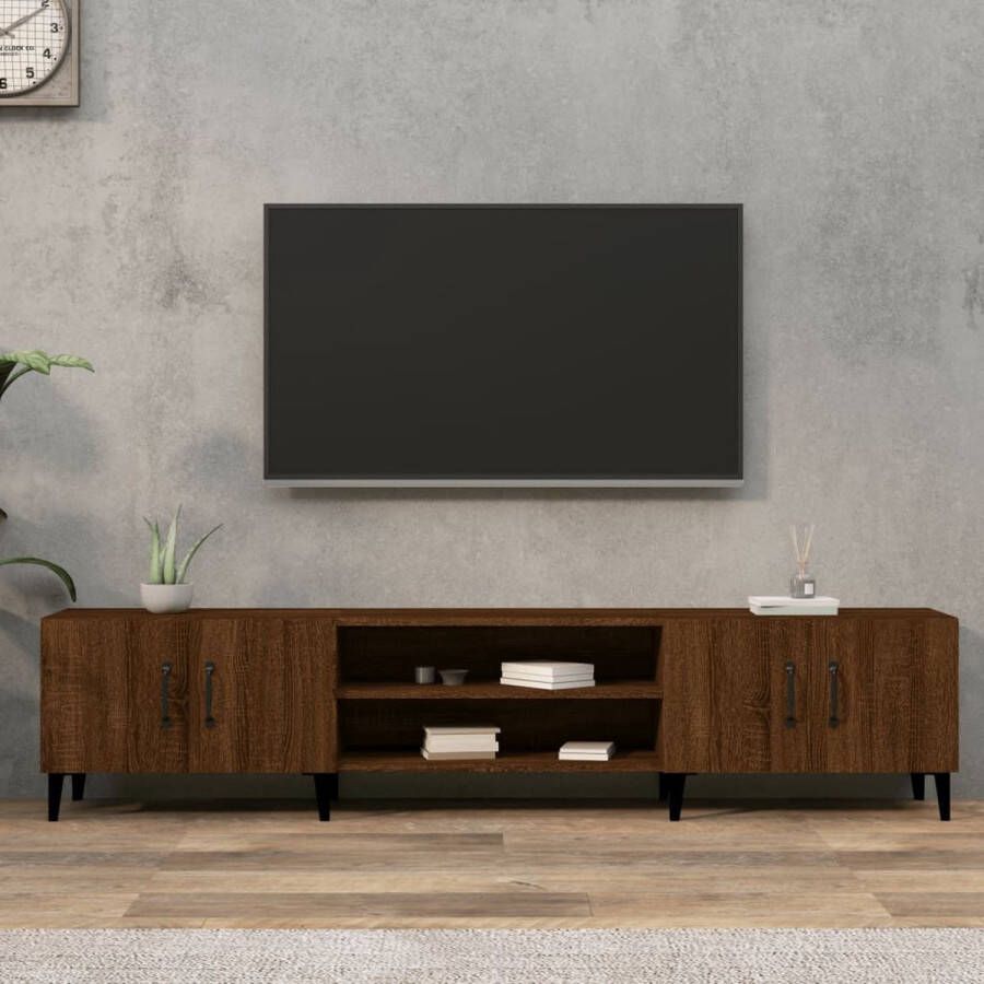 VidaXL Tv-meubel 180x31 5x40 cm bewerkt hout bruineikenkleurig - Foto 2