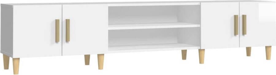 VidaXL -Tv-meubel-180x31 5x40-cm-bewerkt-hout-hoogglans-wit