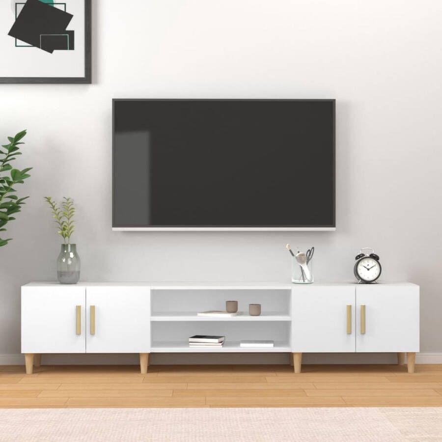VidaXL -Tv-meubel-180x31 5x40-cm-bewerkt-hout-wit - Foto 3