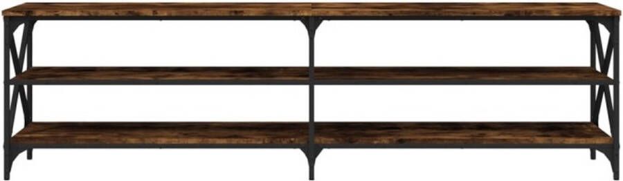 VidaXL -Tv-meubel-180x40x50-cm-bewerkt-hout-gerookt-eikenkleurig - Foto 3