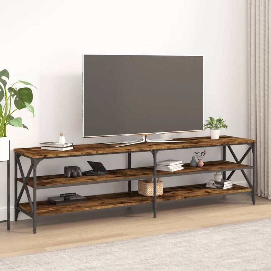 VidaXL -Tv-meubel-180x40x50-cm-bewerkt-hout-gerookt-eikenkleurig