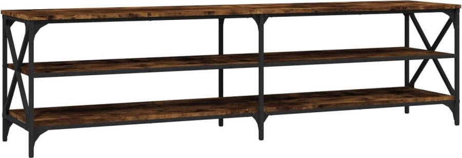 VidaXL -Tv-meubel-180x40x50-cm-bewerkt-hout-gerookt-eikenkleurig - Foto 2