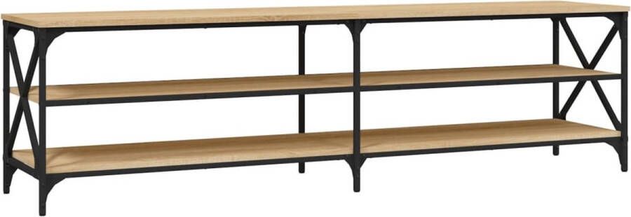 VidaXL -Tv-meubel-180x40x50-cm-bewerkt-hout-sonoma-eikenkleurig - Foto 2