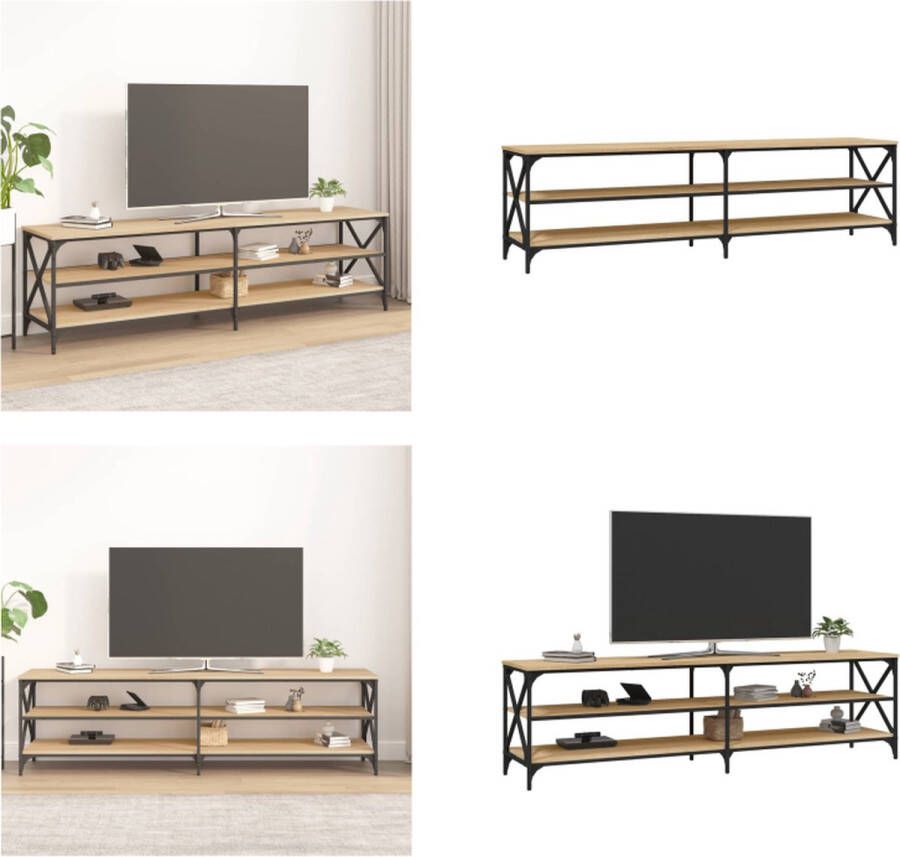 VidaXL Tv-meubel 180x40x50 cm bewerkt hout sonoma eikenkleurig Tv-meubel Tv-meubelen Tv-standaard Televisiemeubel