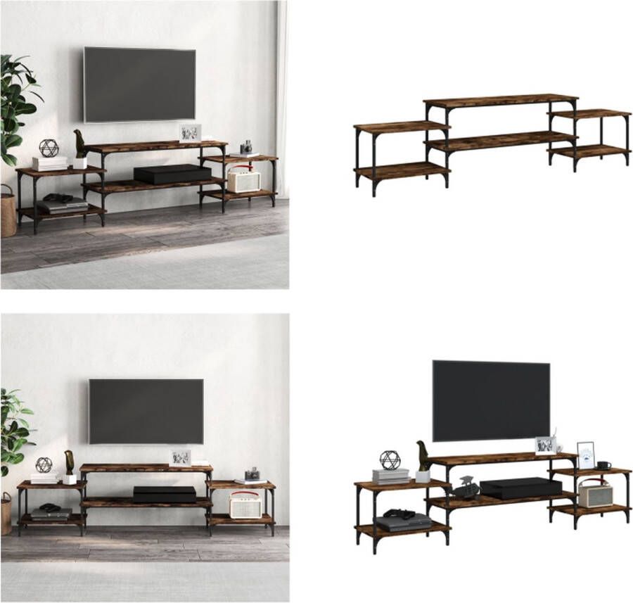 VidaXL Tv-meubel 197x35x52 cm bewerkt hout gerookt eikenkleurig Tv-kast Tv-kasten Tv-meubel Hifi-meubel