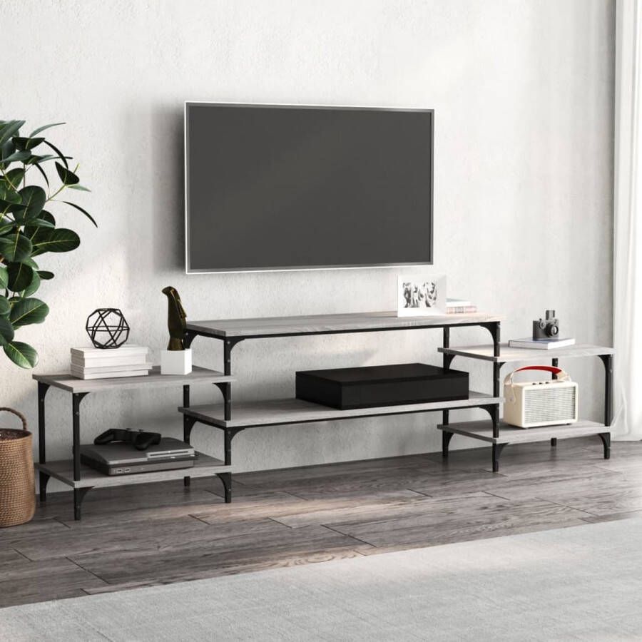 VidaXL -Tv-meubel-197x35x52-cm-bewerkt-hout-grijs-sonoma-eikenkleurig - Foto 3