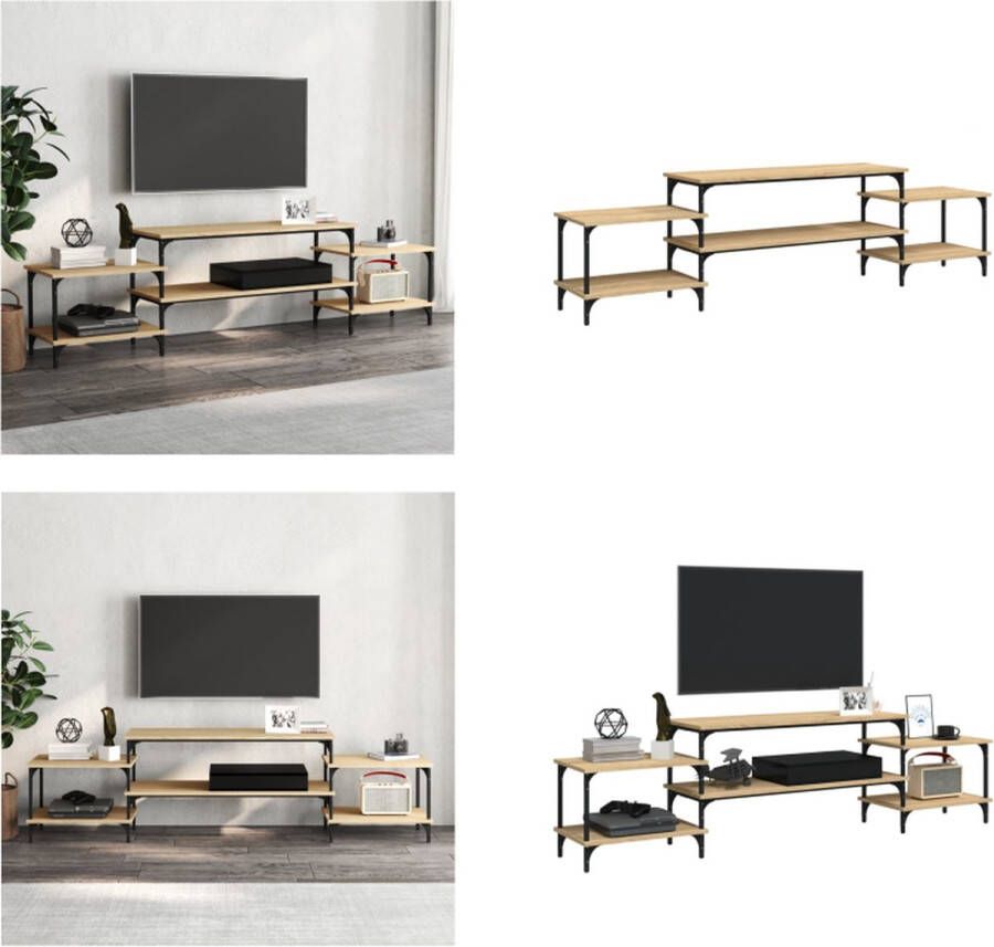 VidaXL Tv-meubel 197x35x52 cm bewerkt hout sonoma eikenkleurig Tv-kast Tv-kasten Tv-meubel Hifi-meubel