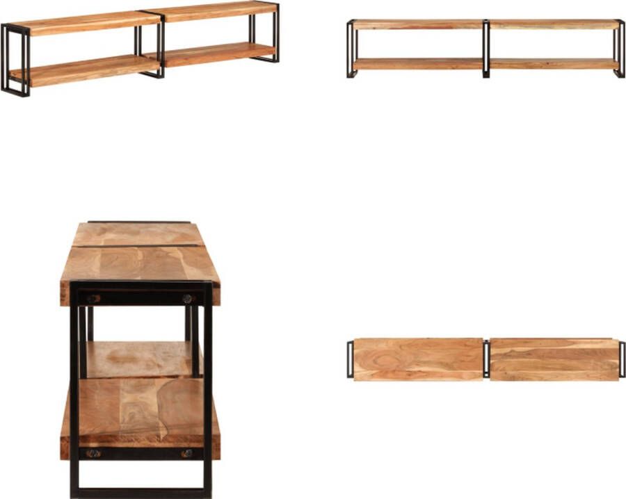 VidaXL Tv-meubel 200x30x40 cm massief acaciahout Tv-meubel Tv-meubels Tv-kast Hifi-kast