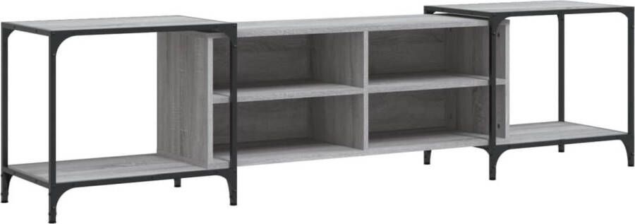 VidaXL -Tv-meubel-203x37x50-cm-bewerkt-hout-grijs-sonoma-eikenkleurig - Foto 3