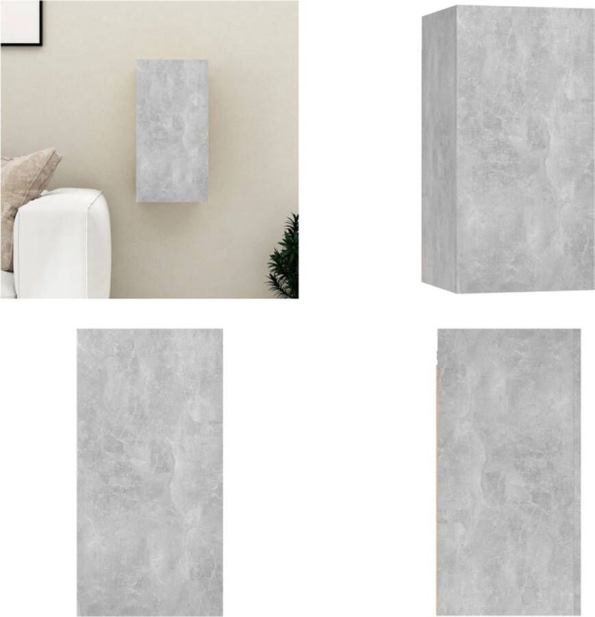 VidaXL Tv-meubel 30 5x30x60 cm bewerkt hout betongrijs Tv-kast Tv-kasten Televisiekast Televisiekasten