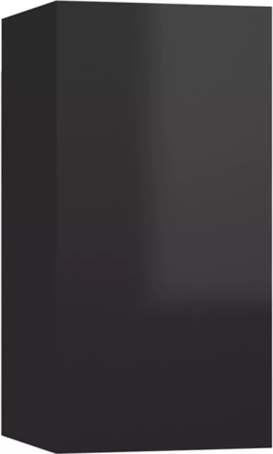 VidaXL -Tv-meubel-30 5x30x60-cm-spaanplaat-hoogglans-zwart - Foto 2
