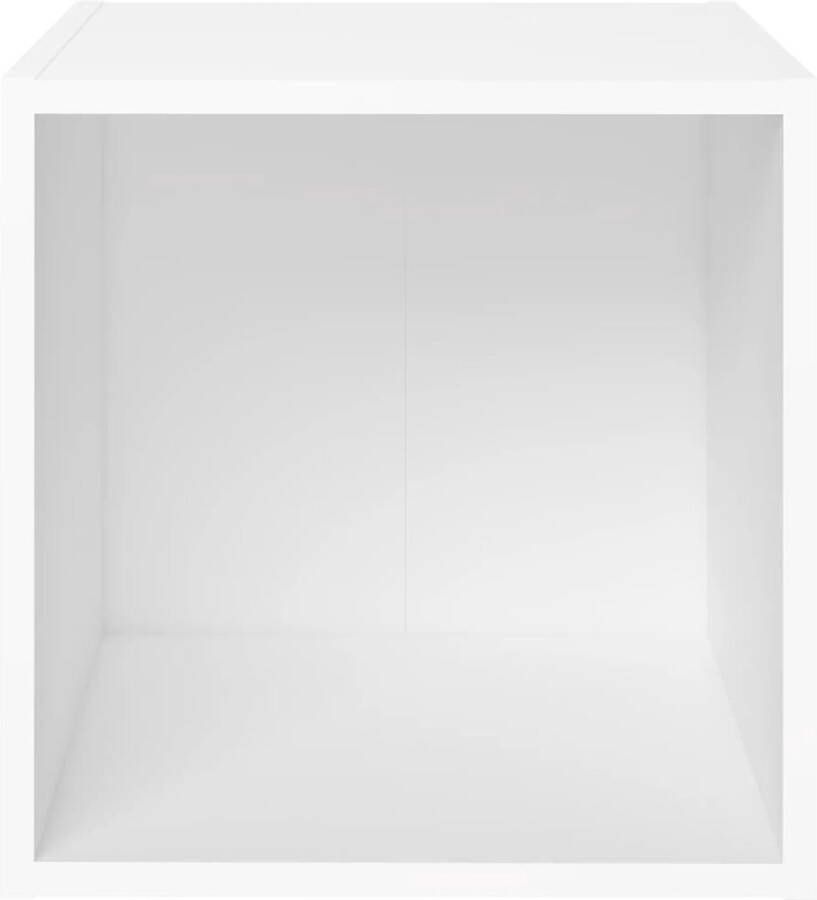 VidaXL -Tv-meubel-37x35x37-cm-bewerkt-hout-wit - Foto 2