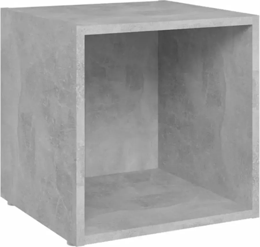 VIDAXL Tv-meubel 37x35x37 cm bewerkt hout betongrijs - Foto 2