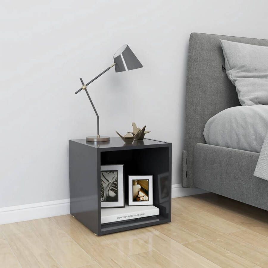 VidaXL -Tv-meubel-37x35x37-cm-bewerkt-hout-grijs