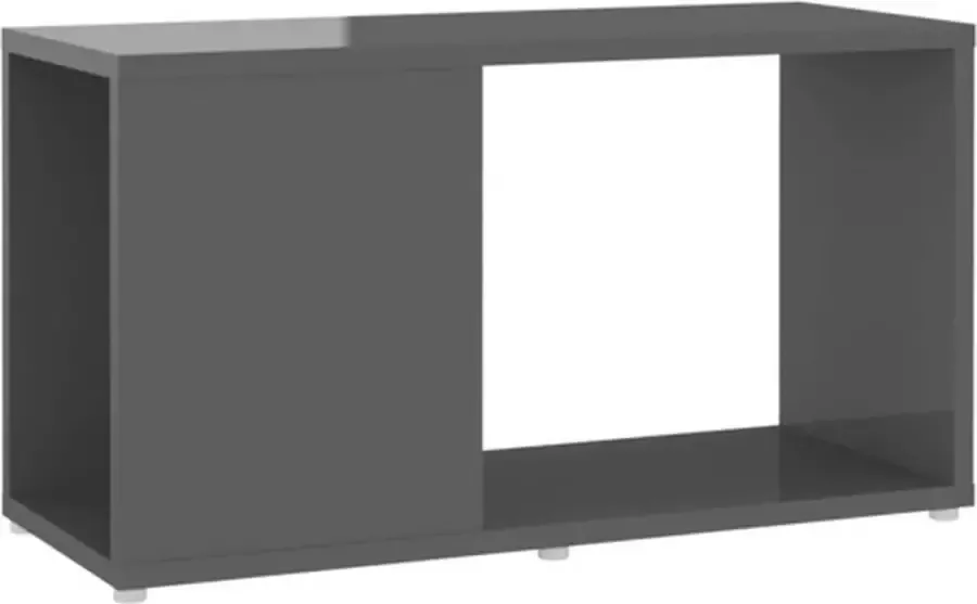 VidaXL -Tv-meubel-60x24x32-cm-spaanplaat-hoogglans-grijs - Foto 2