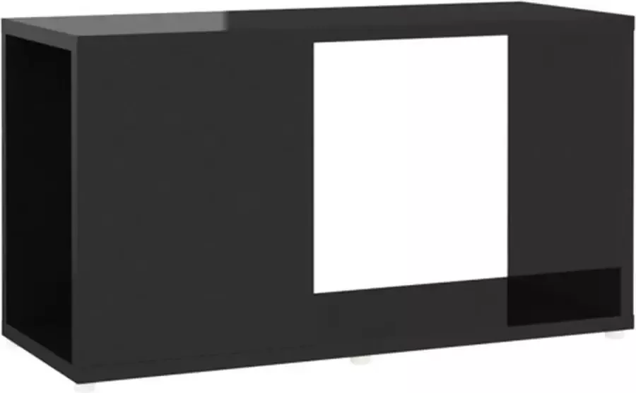 VIDAXL Tv-meubel 60x24x32 cm spaanplaat hoogglans zwart - Foto 2
