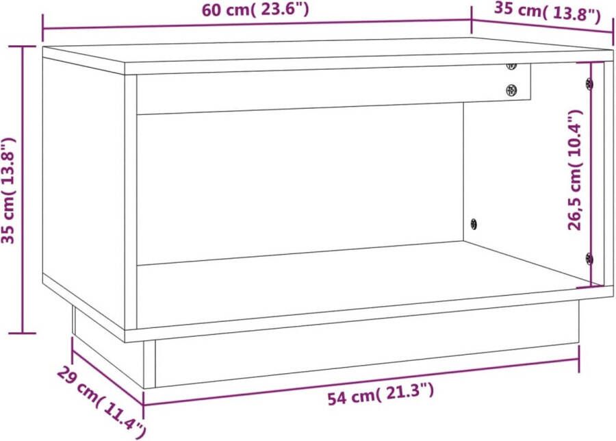 VidaXL -Tv-meubel-60x35x35-cm-massief-grenenhout-honingbruin - Foto 2