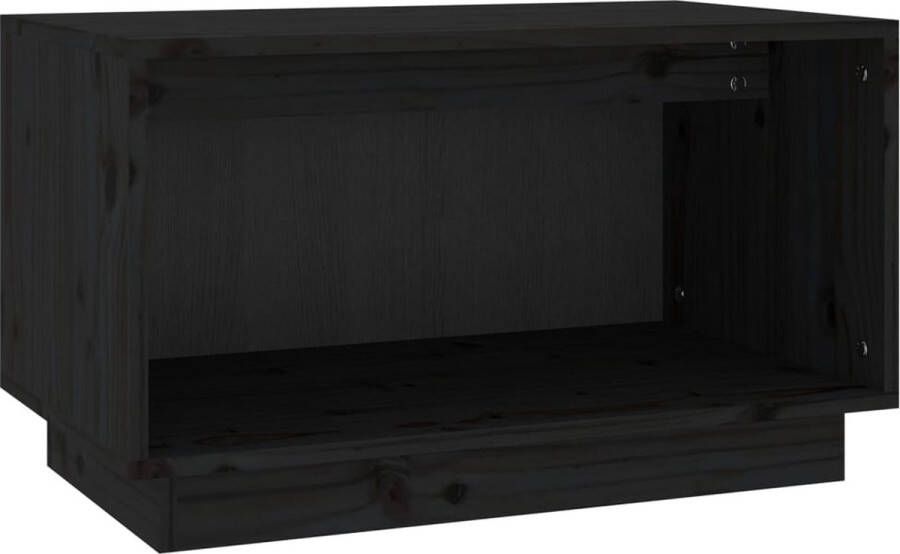 VidaXL Tv-meubel Massief Grenenhout Zwart Zwevend Tv-meubel Tv Kast Hout Tv-meubel Grenenhout Tv-meubel Zwarte Tv-standaard Tv Meubels Salontafel Livingroom Furniture Interieurdecoratie