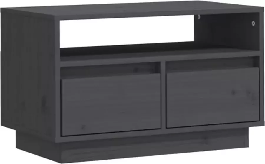 VidaXL -Tv-meubel-60x35x37-cm-massief-grenenhout-grijs - Foto 3