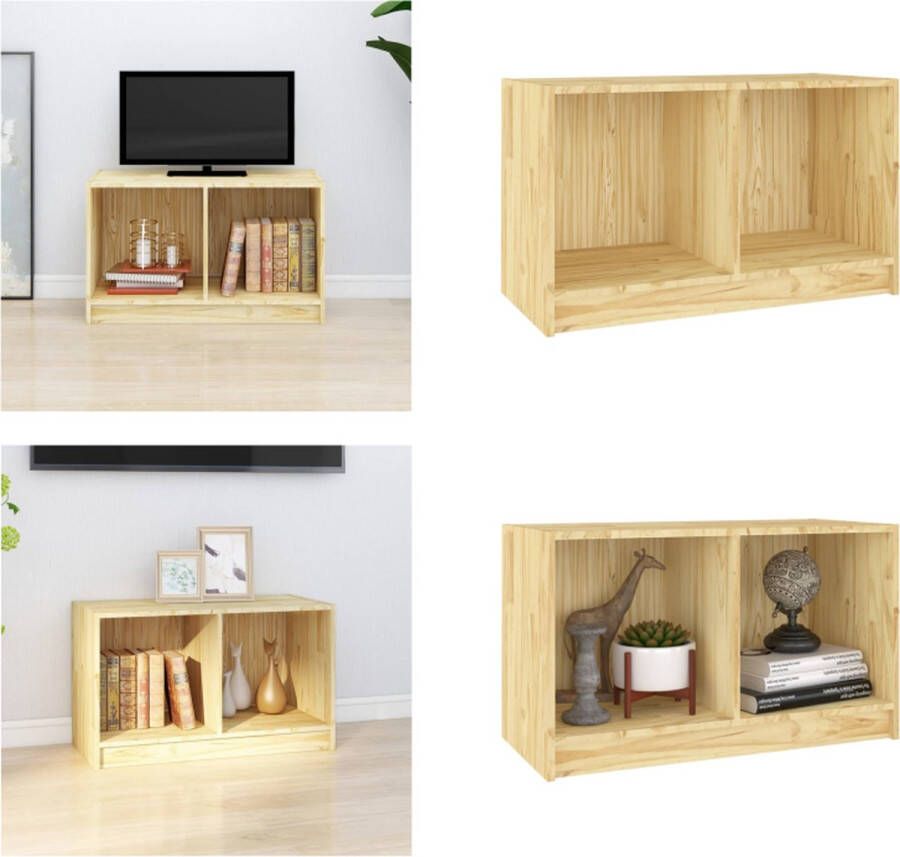 VidaXL Tv-meubel 70x33x42 cm massief grenenhout Tv-kast Tv-kasten Tv-standaard Wandtafel