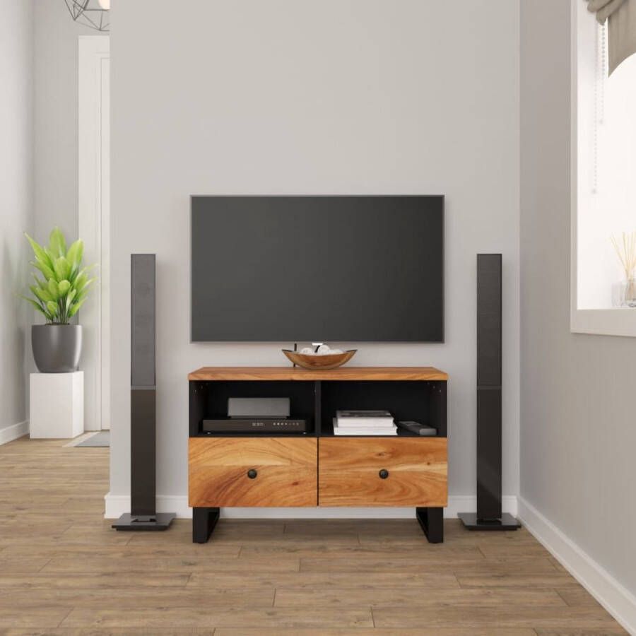 VidaXL -Tv-meubel-70x33x46-cm-massief-acaciahout - Foto 2