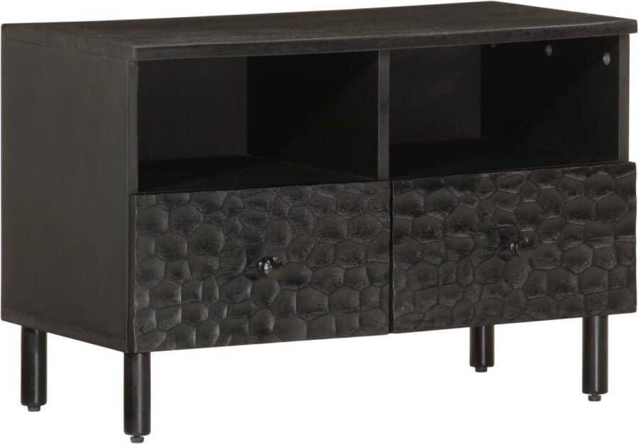 VidaXL -Tv-meubel-70x33x46-cm-massief-mangohout-zwart