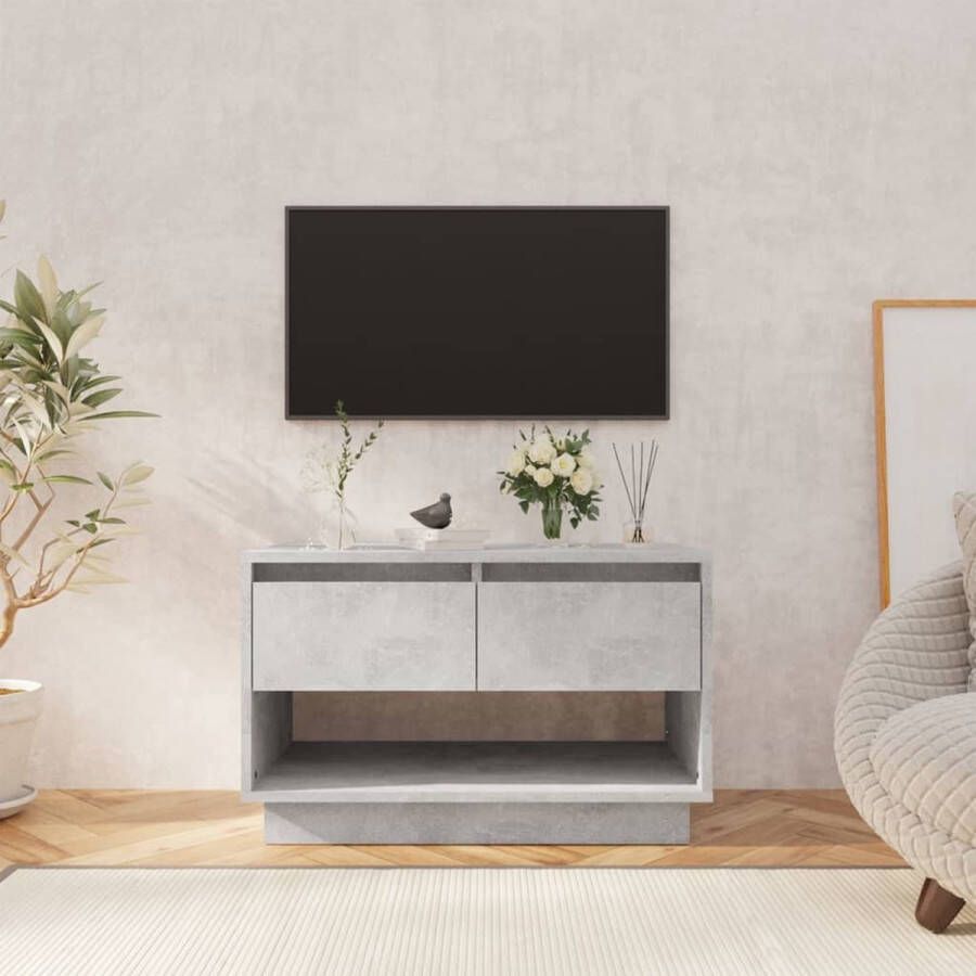 VidaXL -Tv-meubel-70x41x44-cm-bewerkt-hout-betongrijs - Foto 2