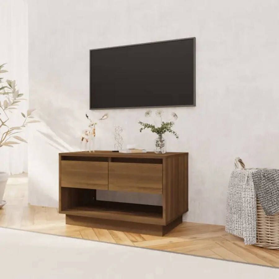 VidaXL -Tv-meubel-70x41x44-cm-bewerkt-hout-bruin-eikenkleur