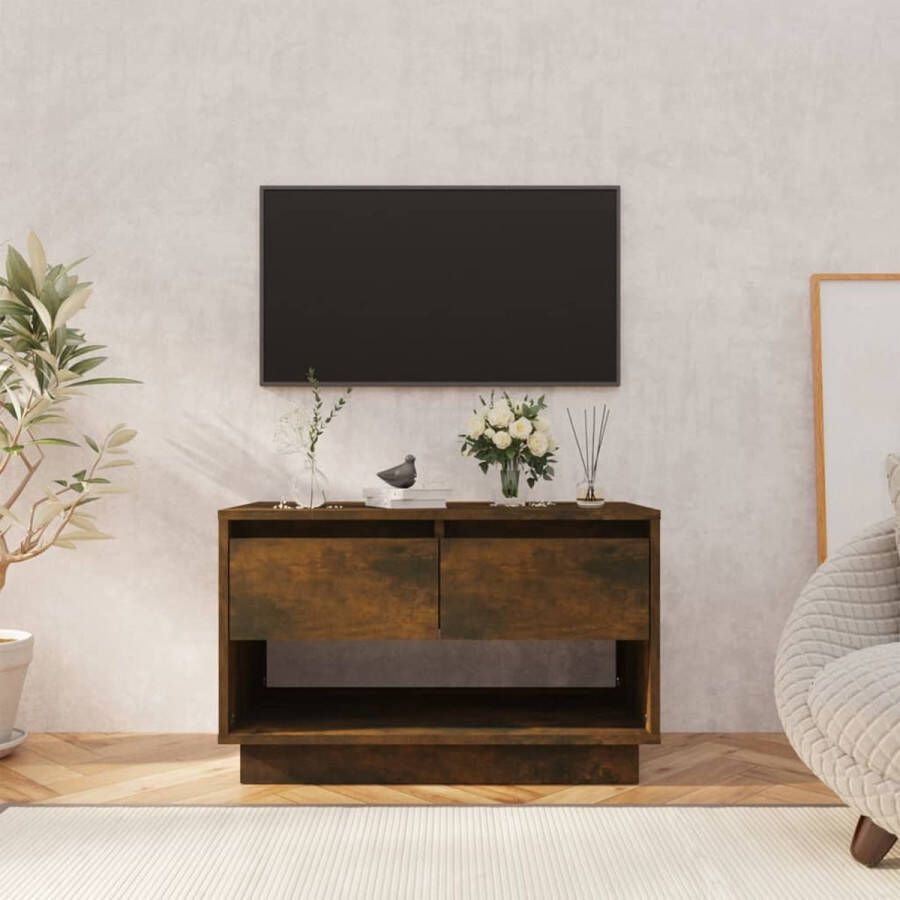 VidaXL -Tv-meubel-70x41x44-cm-bewerkt-hout-gerookt-eikenkleurig