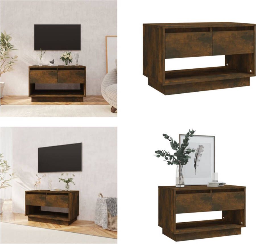 VidaXL -Tv-meubel-70x41x44-cm-bewerkt-hout-gerookt-eikenkleurig - Foto 3
