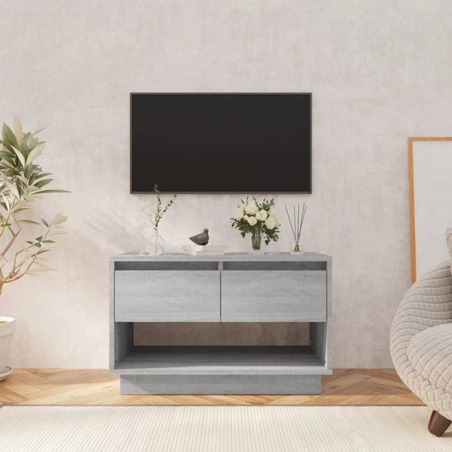 VidaXL -Tv-meubel-70x41x44-cm-spaanplaat-grijs-sonoma-eikenkleurig