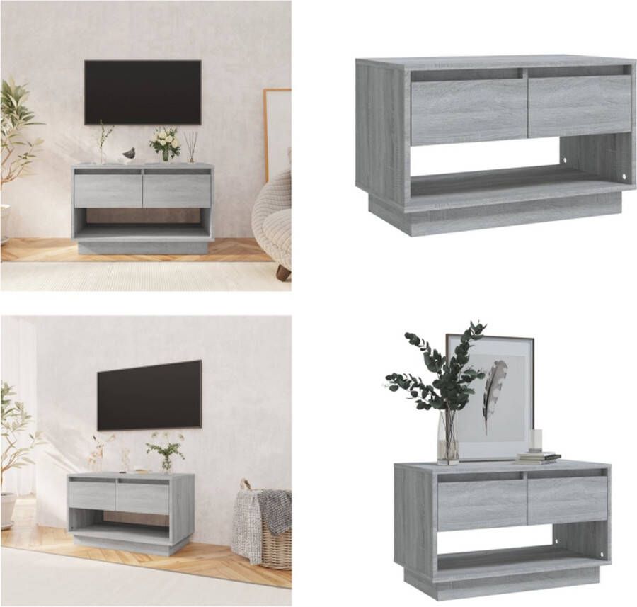 vidaXL Tv-meubel 70x41x44 cm spaanplaat grijs sonoma eikenkleurig Tv-kast Tv-kasten Tv-standaard Wandtafel