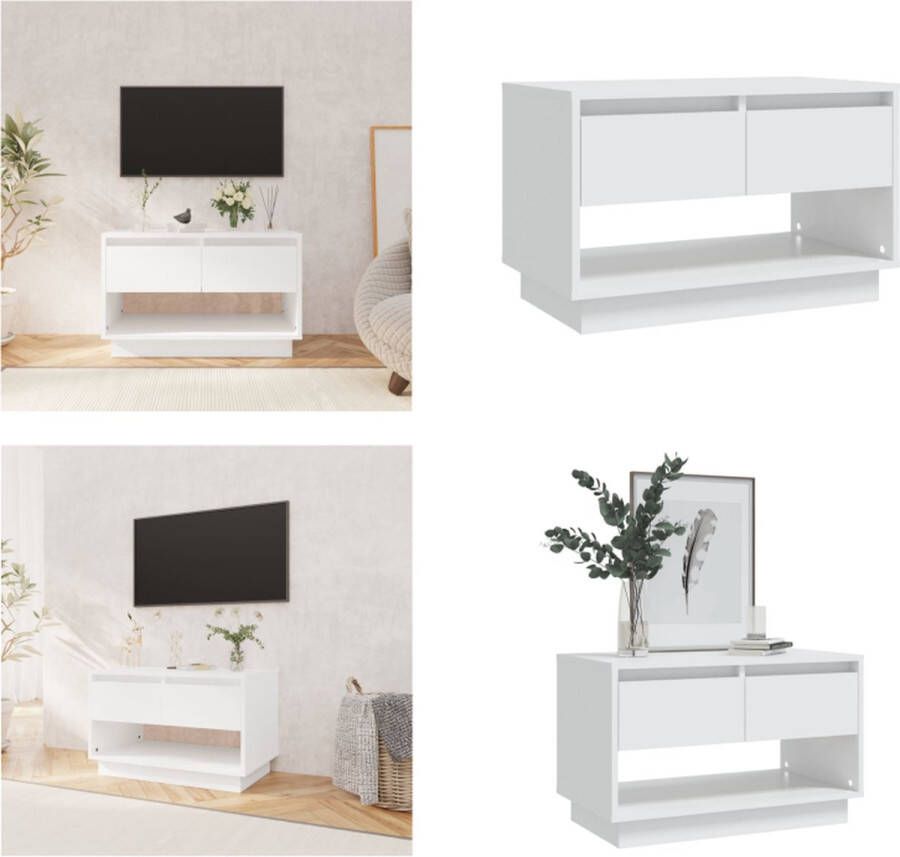 VidaXL Tv-meubel 70x41x44 cm spaanplaat wit Tv-kast Tv-kasten Tv-standaard Wandtafel