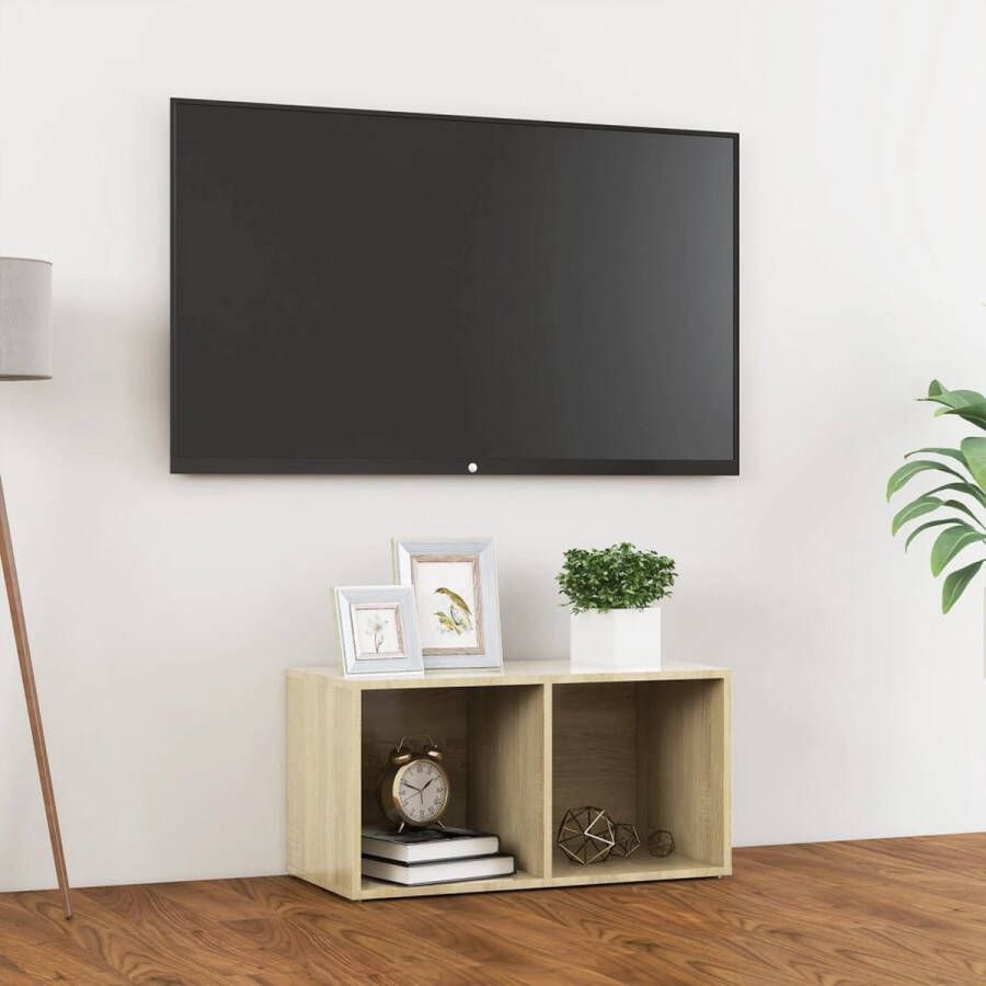 VidaXL -Tv-meubel-72x35x36 5-cm-bewerkt-hout-sonoma-eikenkleurig