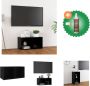 VidaXL Tv-meubel 72x35x36-5 cm spaanplaat zwart Kast Inclusief Houtreiniger en verfrisser - Thumbnail 3