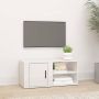 VidaXL TV-meubel 80 x 31.5 x 36 cm Hoogglans wit Bewerkt hout Kast - Thumbnail 1