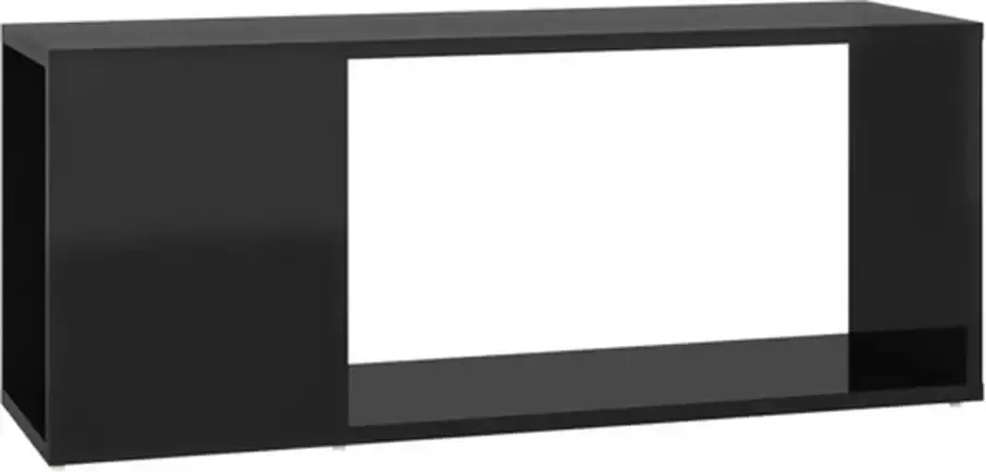 VidaXL -Tv-meubel-80x24x32-cm-spaanplaat-hoogglans-zwart - Foto 3