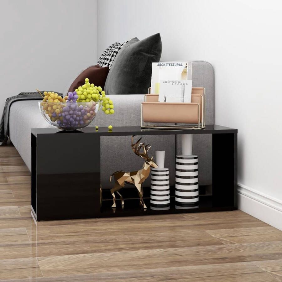 VidaXL -Tv-meubel-80x24x32-cm-spaanplaat-hoogglans-zwart