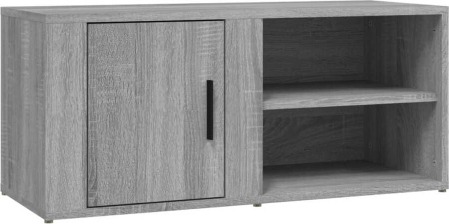 VidaXL Tv-meubel Grijs Sonoma Eiken 80x31 5x36 cm Tv Kast Mediakast Salontafel Houten Meubels Grijze Meubels Tv Stand Opslagruimte Bergruimte - Foto 3
