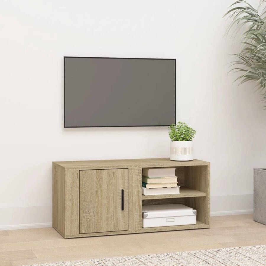 VidaXL -Tv-meubel-80x31 5x36-cm-bewerkt-hout-sonoma-eikenkleurig - Foto 3