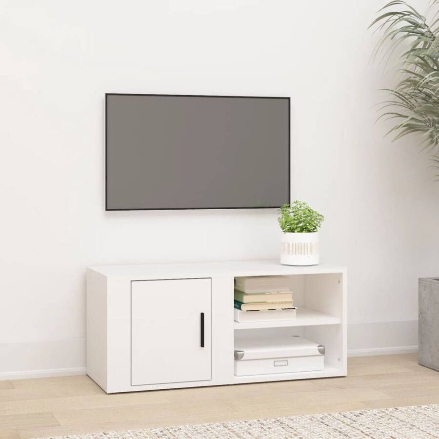 VidaXL -Tv-meubel-80x31 5x36-cm-bewerkt-hout-wit