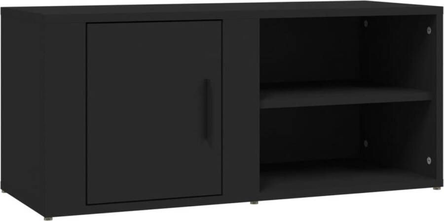 VidaXL -Tv-meubel-80x31 5x36-cm-bewerkt-hout-zwart - Foto 3