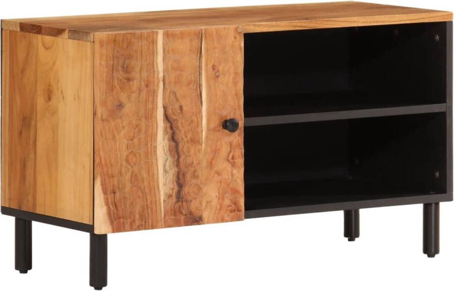 VidaXL Tv-meubel massief acaciahout 80x33x46 cm Tv-meubel Acaciahout Meubilair Houten Tv-standaard Salontafel Livingroom Furniture - Foto 4
