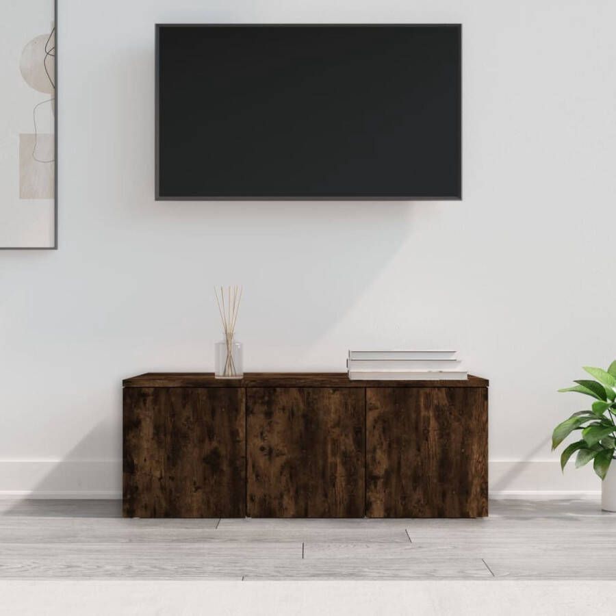 VidaXL -Tv-meubel-80x34x30-cm-bewerkt-hout-gerookt-eikenkleurig