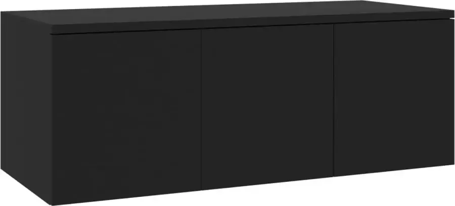 VidaXL -Tv-meubel-80x34x30-cm-bewerkt-hout-zwart - Foto 2