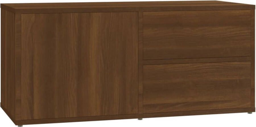 VidaXL -Tv-meubel-80x34x36-cm-bewerkt-hout-bruineikenkleurig - Foto 3