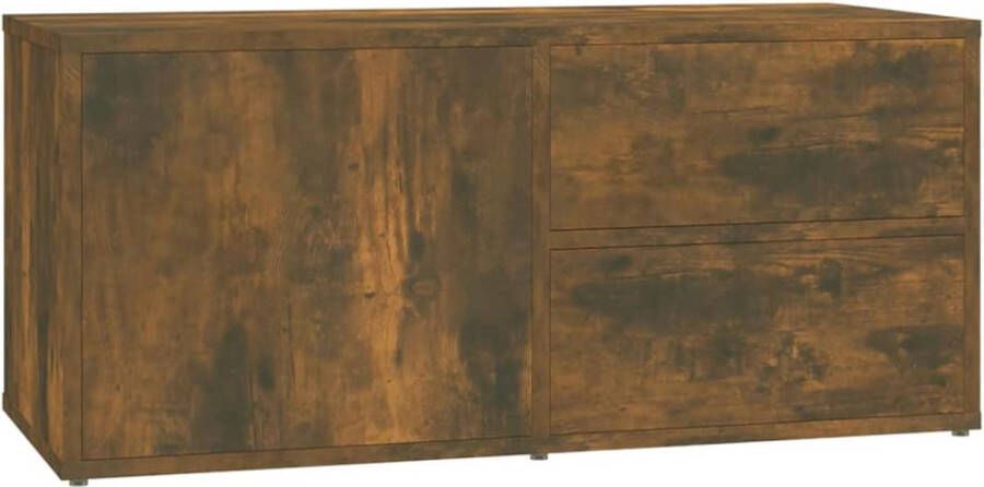 VidaXL -Tv-meubel-80x34x36-cm-bewerkt-hout-gerookt-eikenkleurig - Foto 3