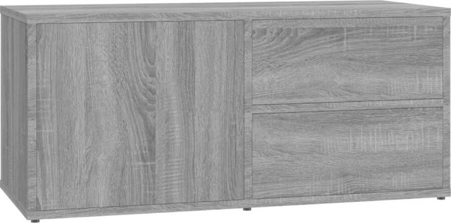 VidaXL -Tv-meubel-80x34x36-cm-bewerkt-hout-grijs-sonoma-eikenkleurig - Foto 2