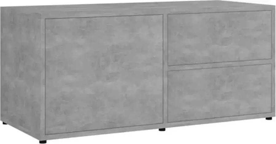 VidaXL -Tv-meubel-80x34x36-cm-bewerkt-hout-betongrijs - Foto 5