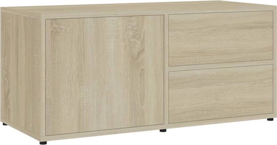 VidaXL -Tv-meubel-80x34x36-cm-bewerkt-hout-sonoma-eikenkleurig - Foto 3